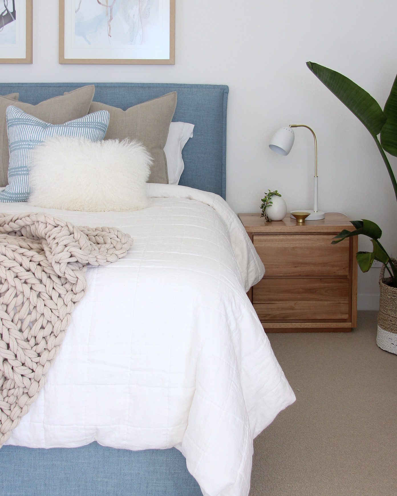 Blue Headboard Bedroom | The Styling Edge Property Styling